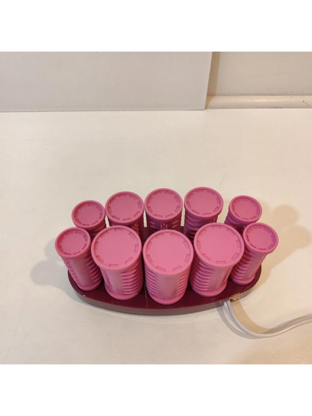 Conair Curls On The Go 10 Hot Rollers Pink Travel Storage Case Model HS54ALD